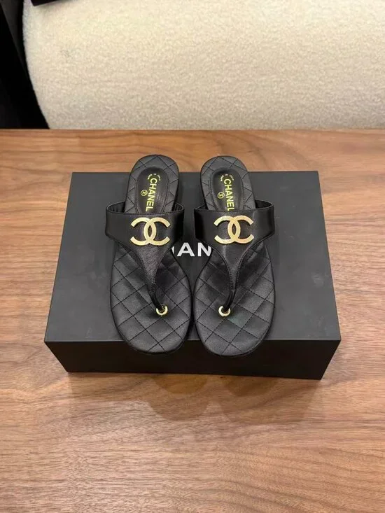 Chanel Black Slippers - Picture 1 of 4